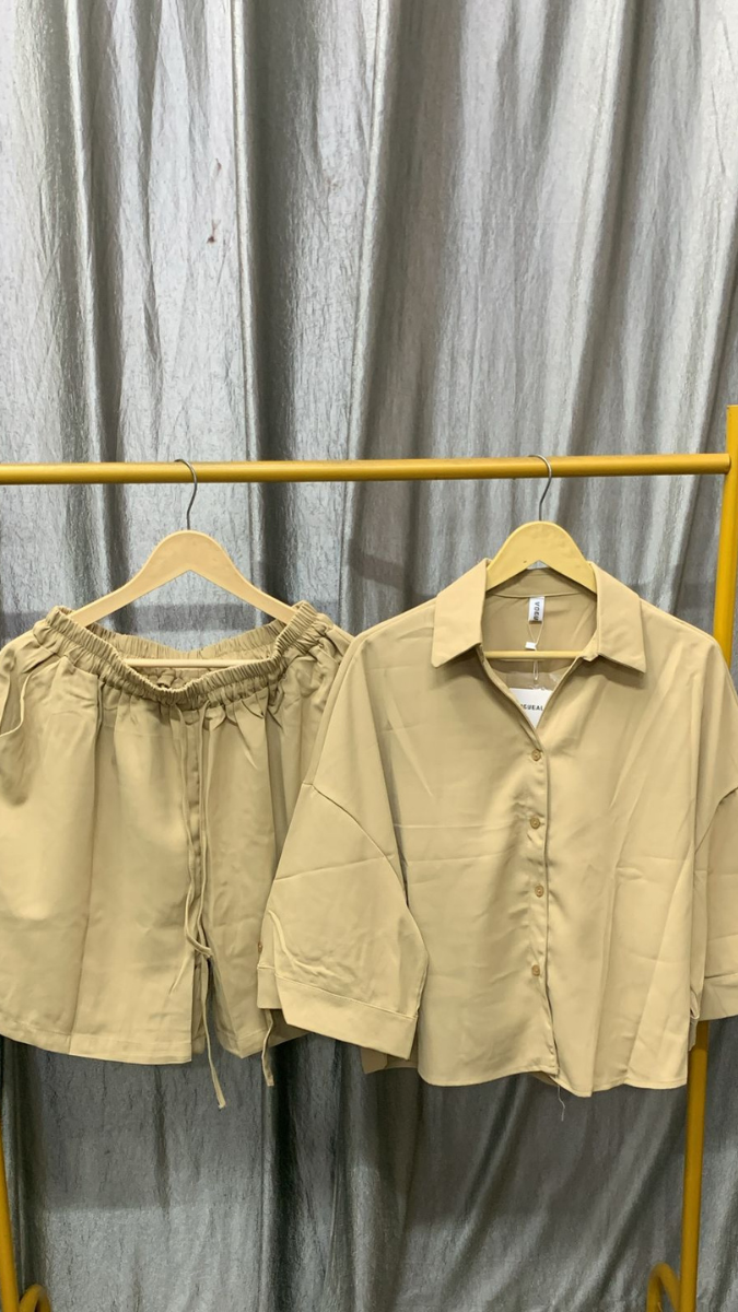 Plain Shirt And Short Coord Set FC2518