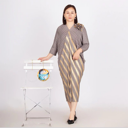 Pleated Kaftan dress