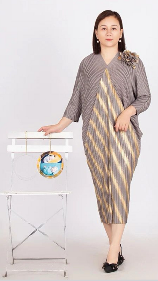 Pleated Kaftan dress