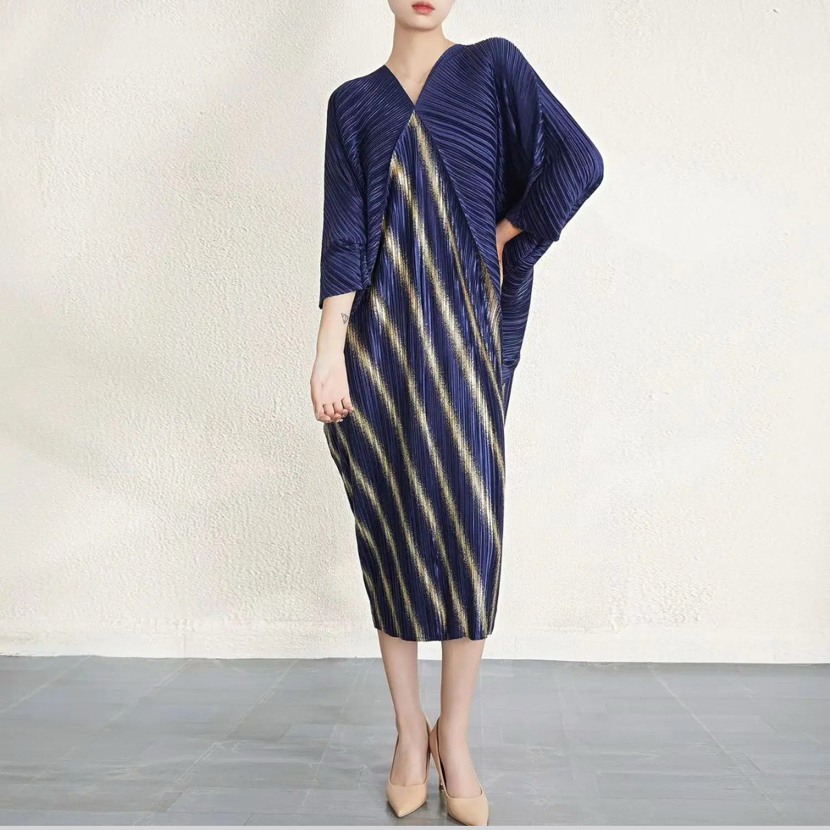 Pleated Kaftan dress