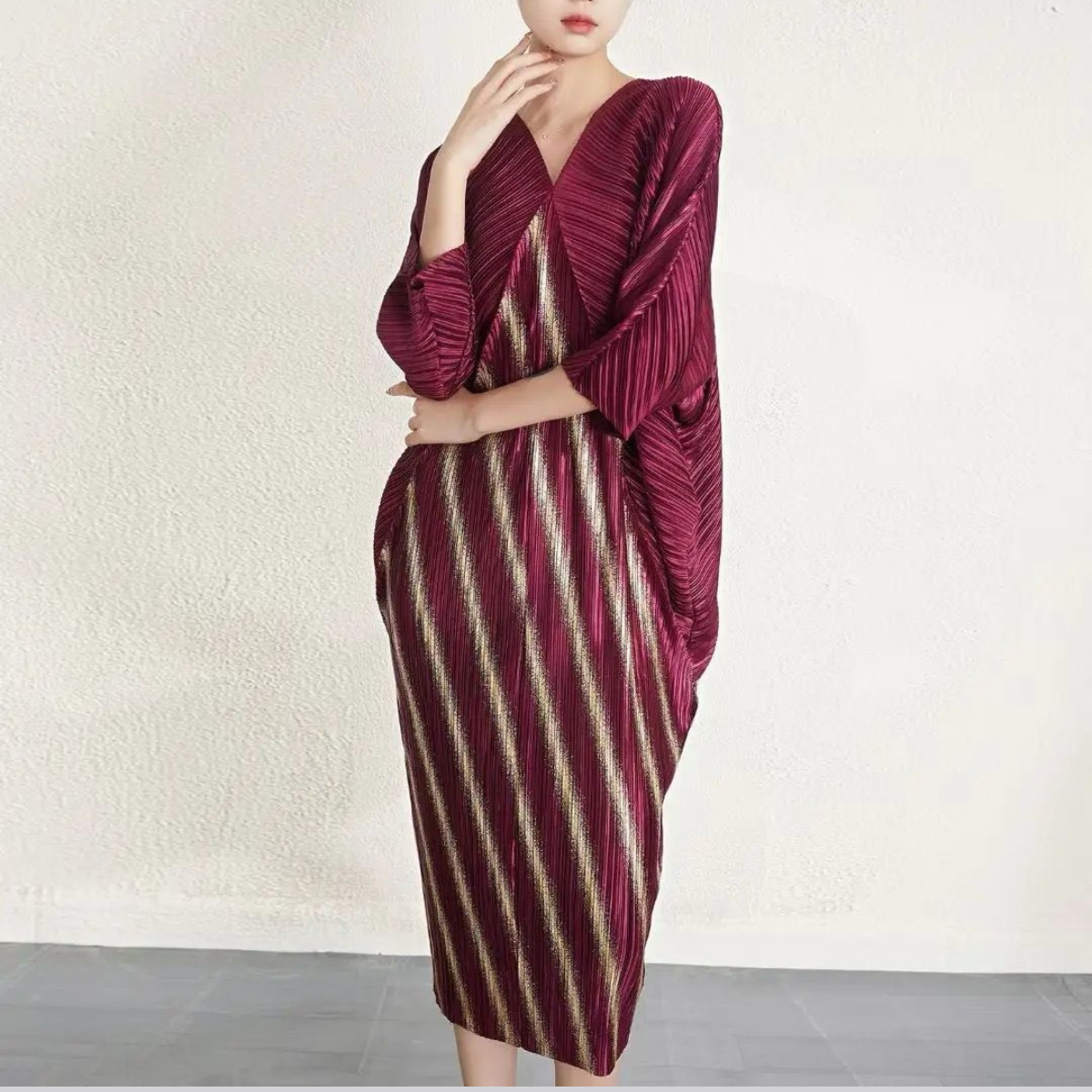 Pleated Kaftan dress