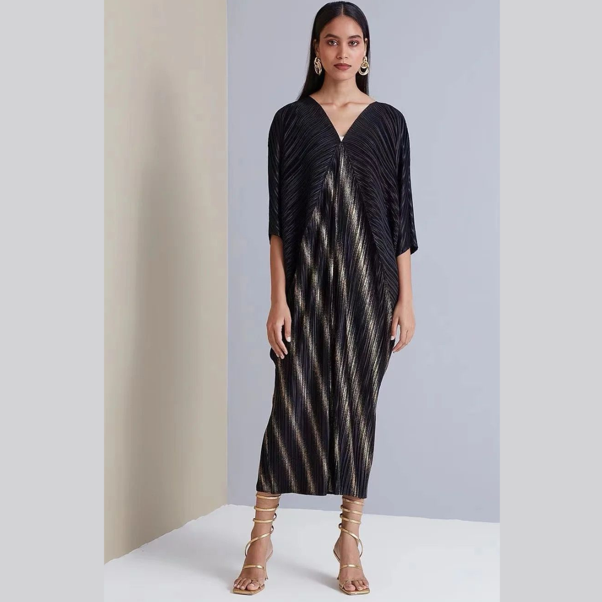 Pleated Kaftan dress