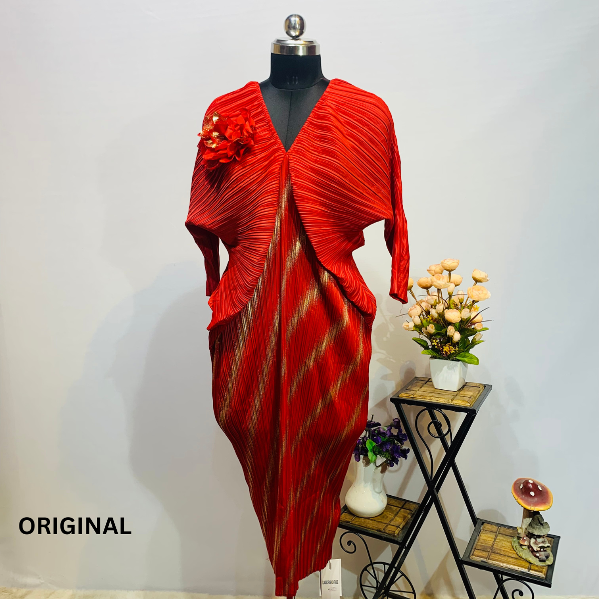 Pleated Kaftan dress