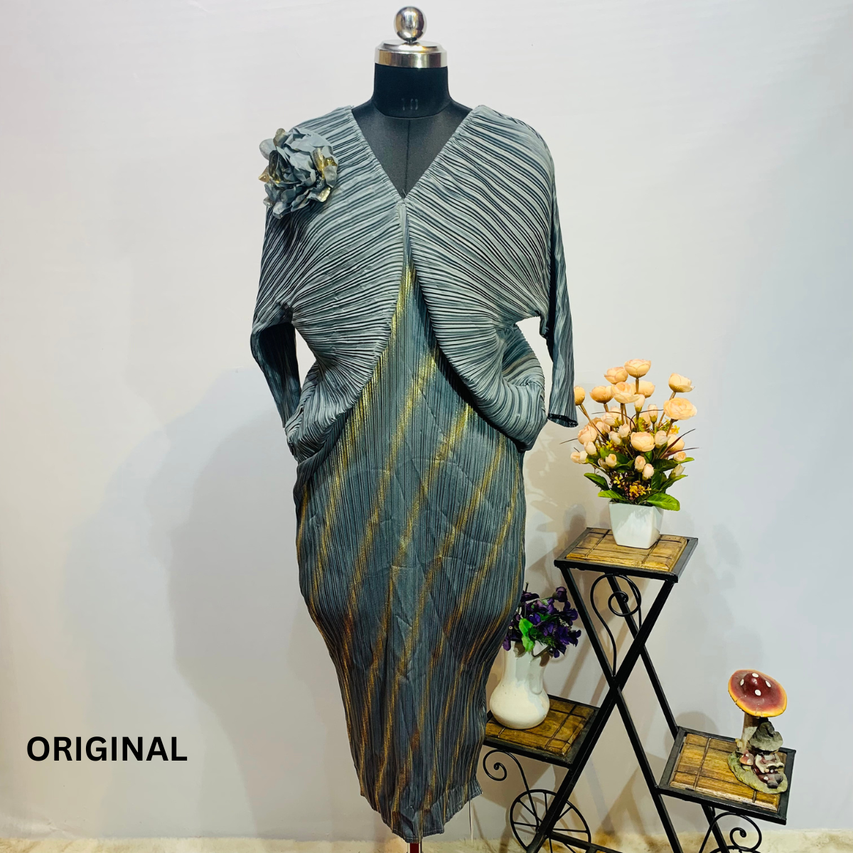 Pleated Kaftan dress