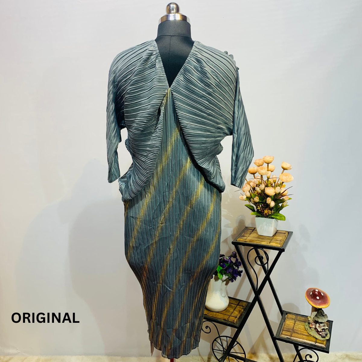 Pleated Kaftan dress