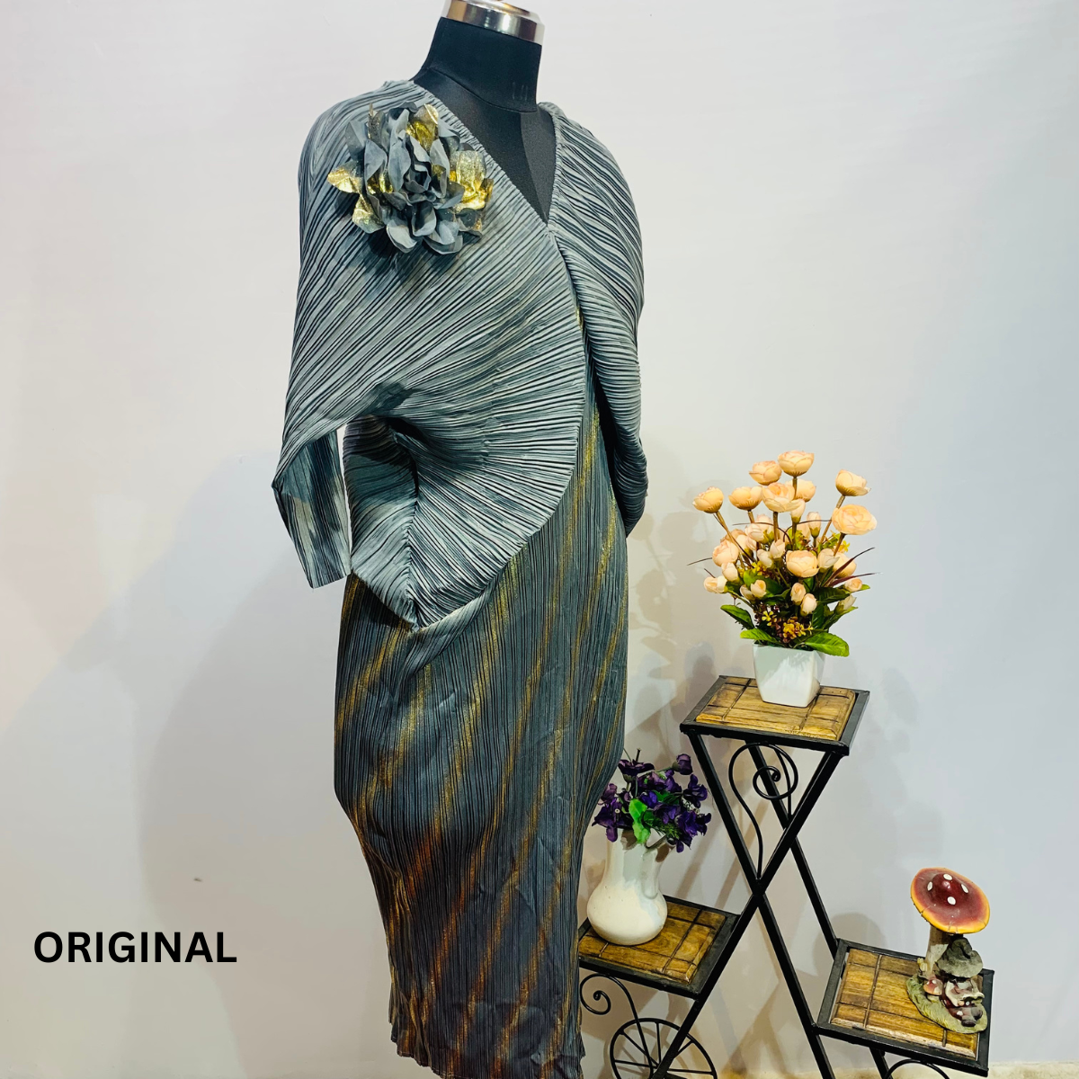 Pleated Kaftan dress