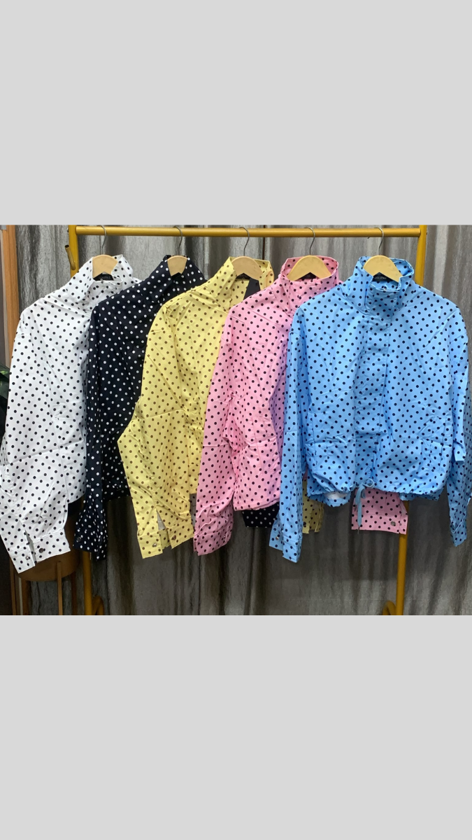 Polka Dot High Collar Jacket FC2602