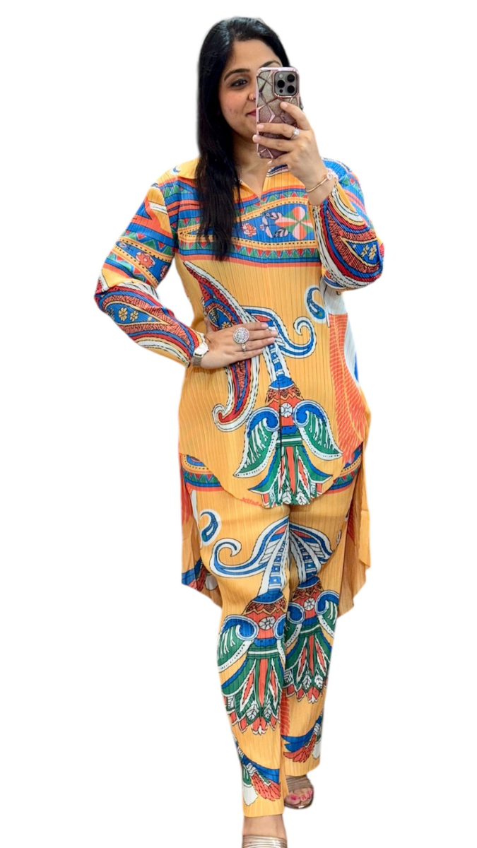Printed Kurta With Trouser Coord Set FC1903