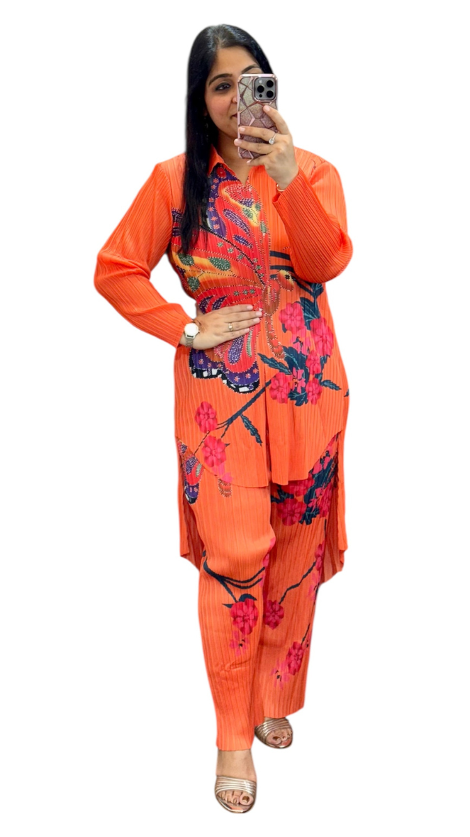 Printed Kurta With Trouser Coord Set FC1903