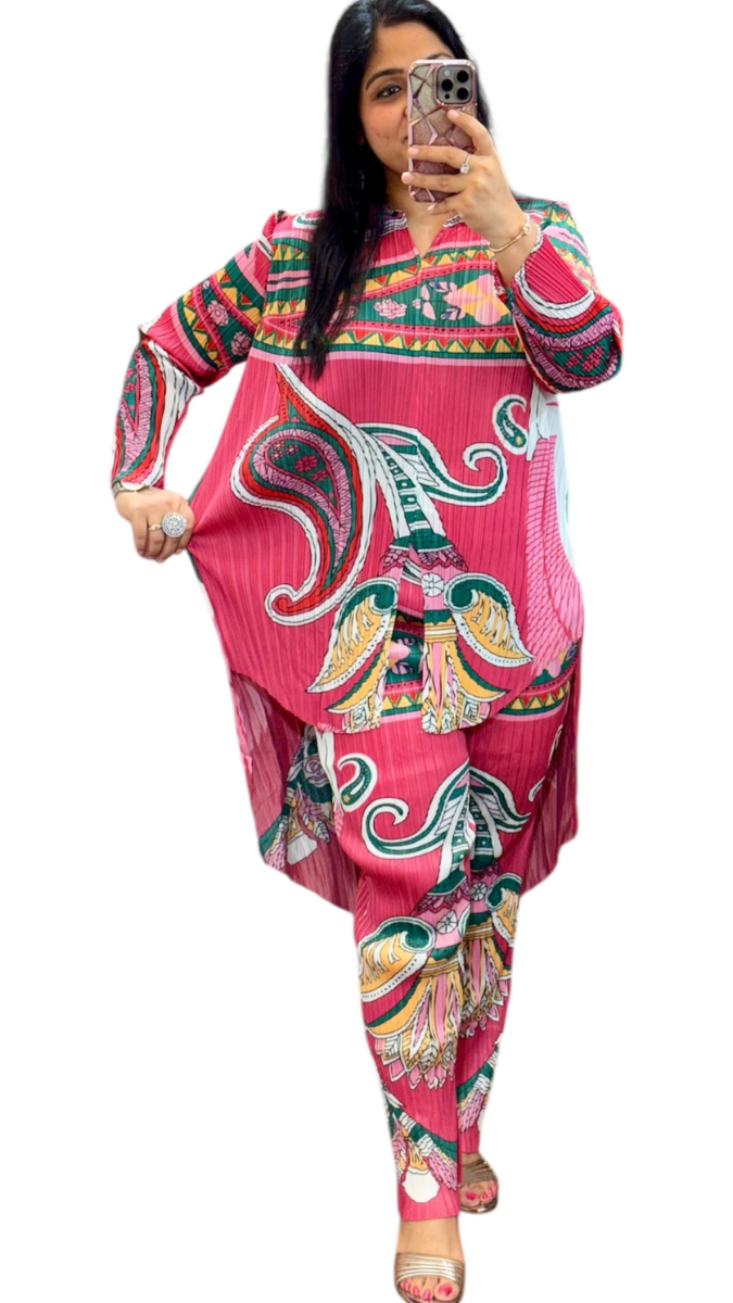 Printed Kurta With Trouser Coord Set FC1903