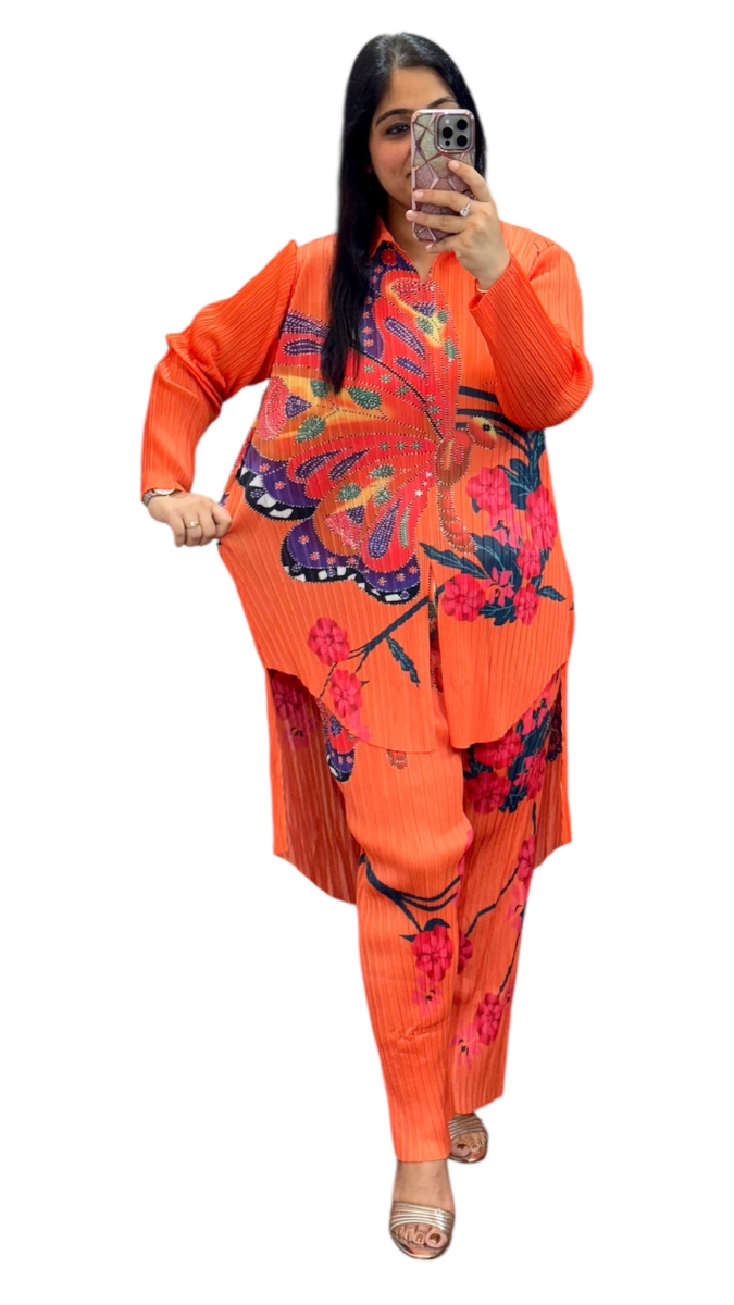 Printed Kurta With Trouser Coord Set FC1903