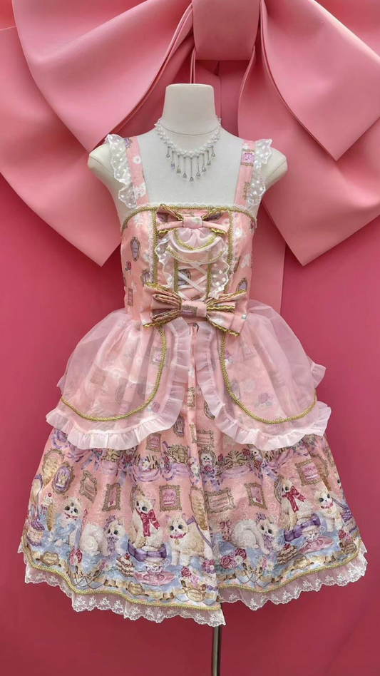 Printed Princess Dress With Bow Designed FC2531