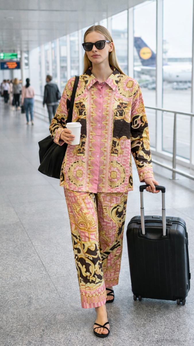 Printed Shirt And Pant Coord Set FC2296