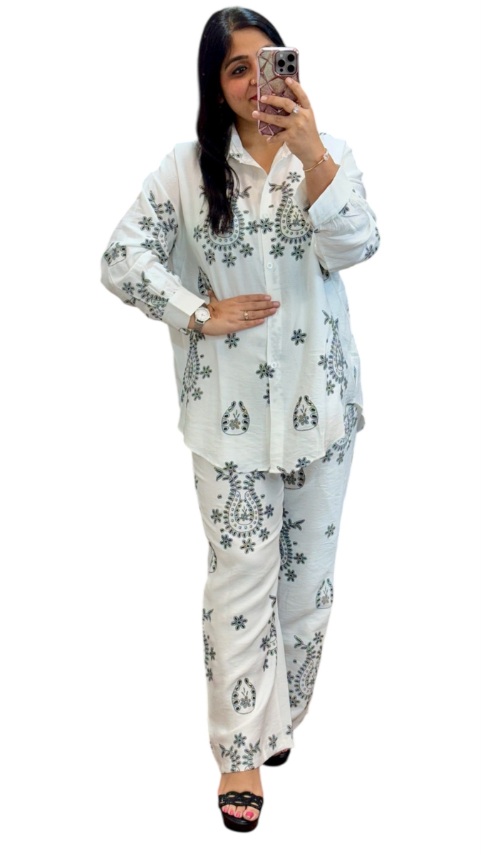 Printed Shirt With Trouser Coord Set FC1882
