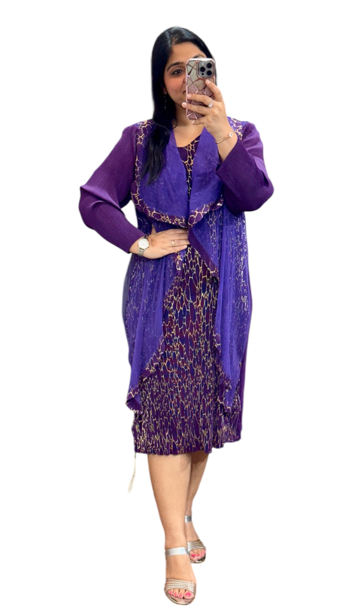 Printed Shrug Style Dress FC1886