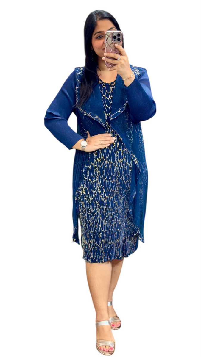 Printed Shrug Style Dress FC1886
