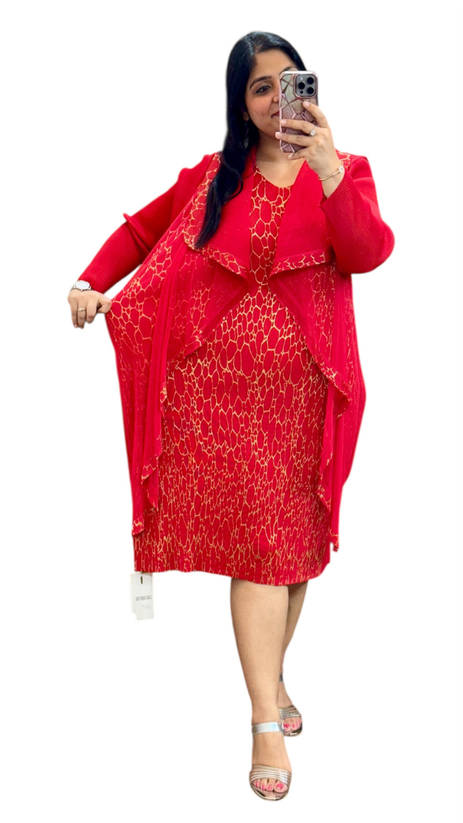 Printed Shrug Style Dress FC1886