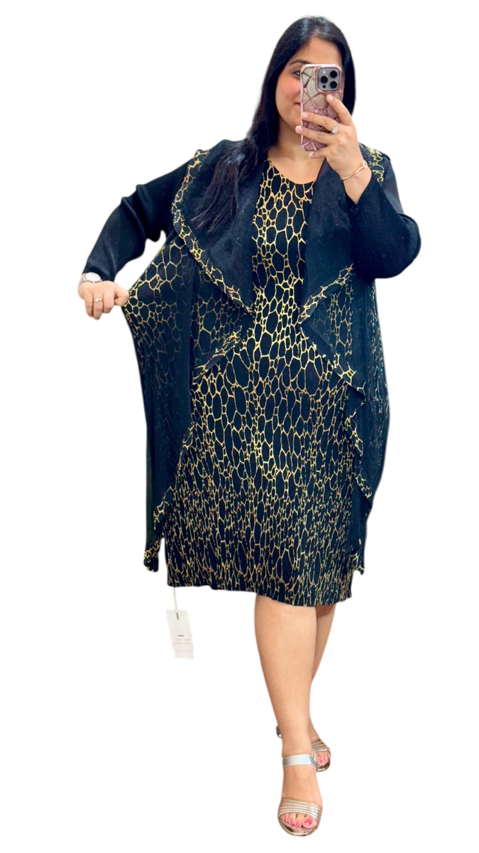 Printed Shrug Style Dress FC1886