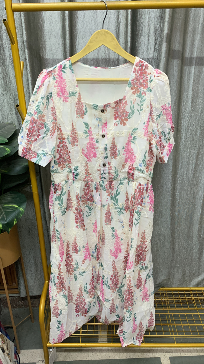 Printed Square Neck Maxi Dress FC2498