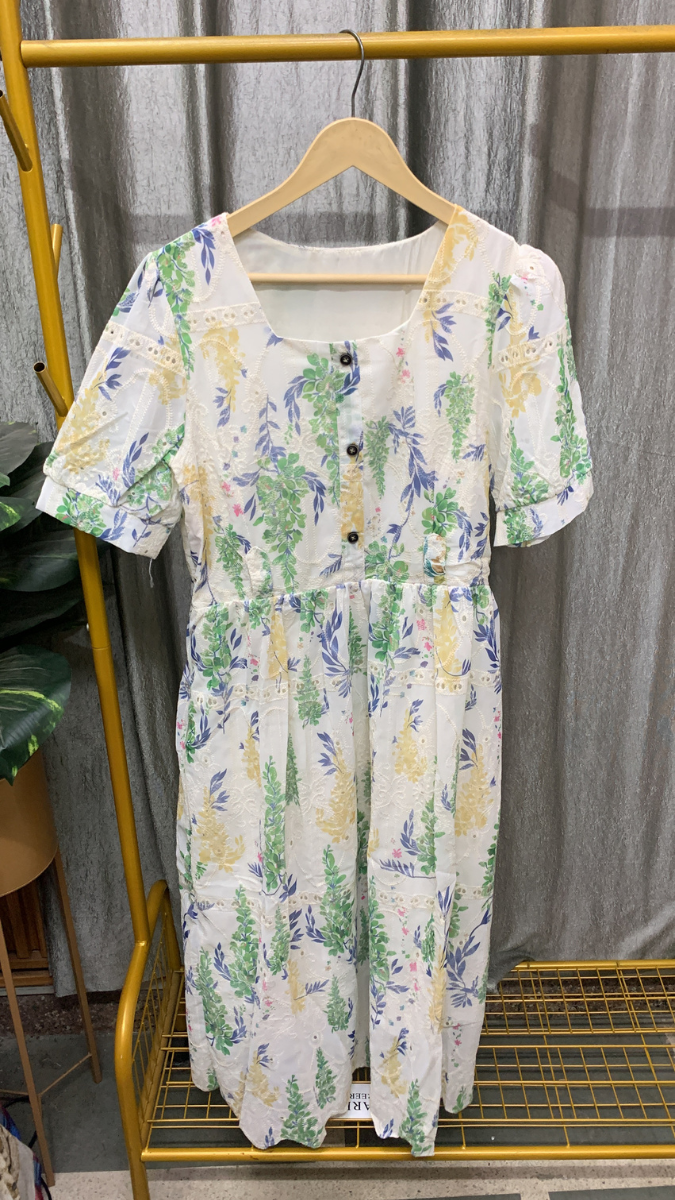 Printed Square Neck Maxi Dress FC2498