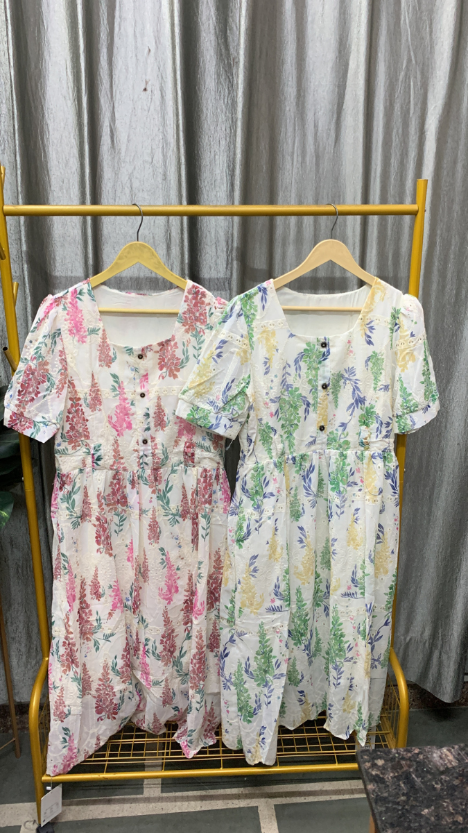 Printed Square Neck Maxi Dress FC2498