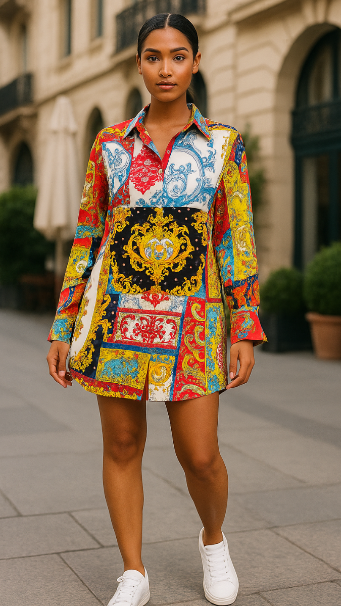 Printed Multicolor Dress FC1009