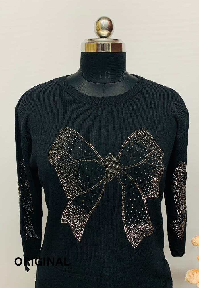 Rhinestone Bow Top