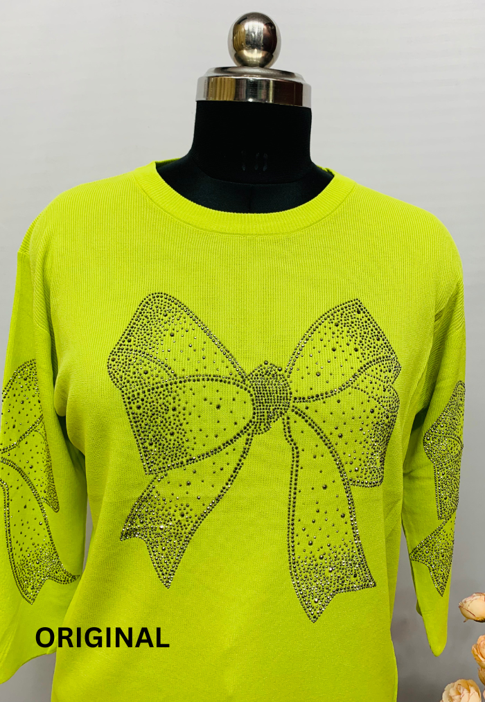 Rhinestone Bow Top