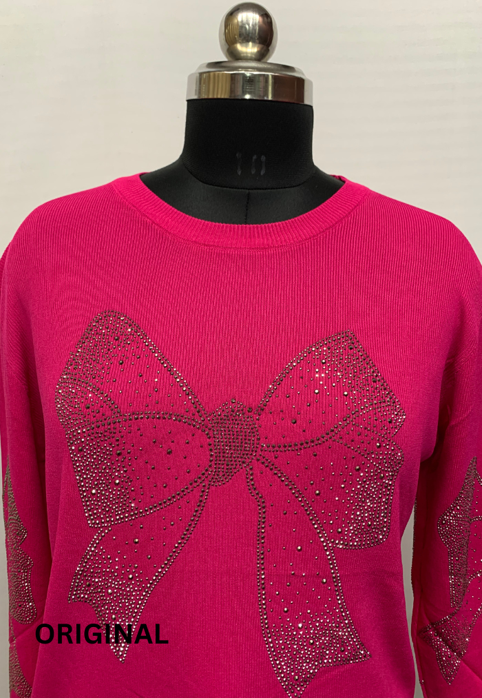 Rhinestone Bow Top