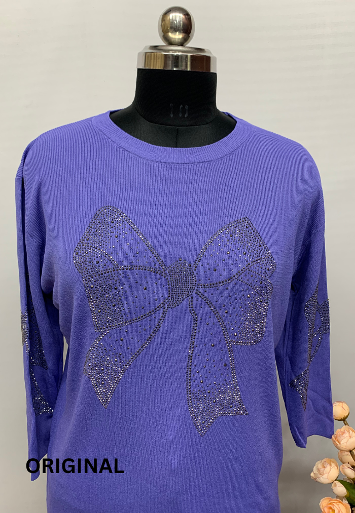 Rhinestone Bow Top