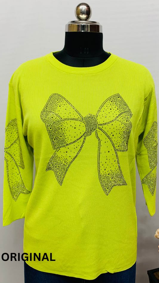 Rhinestone Bow Top