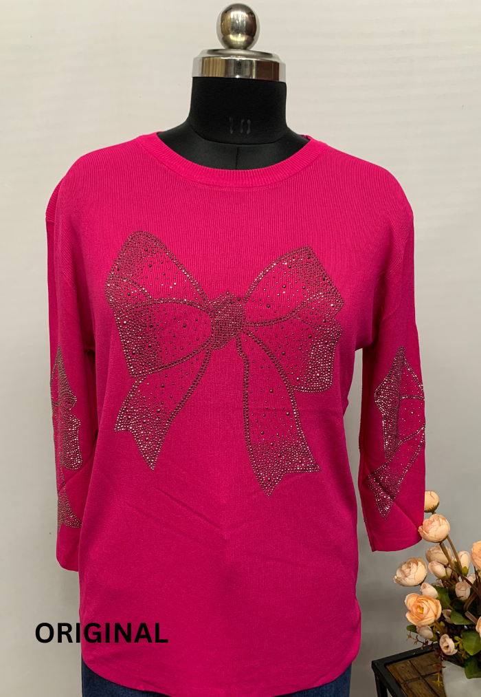 Rhinestone Bow Top