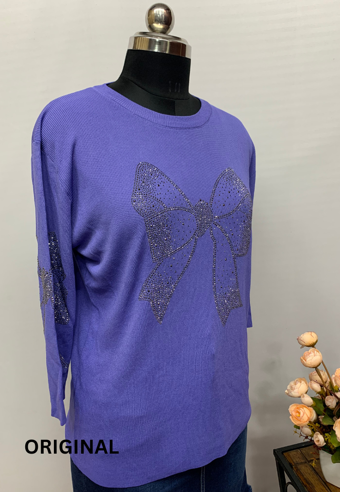 Rhinestone Bow Top