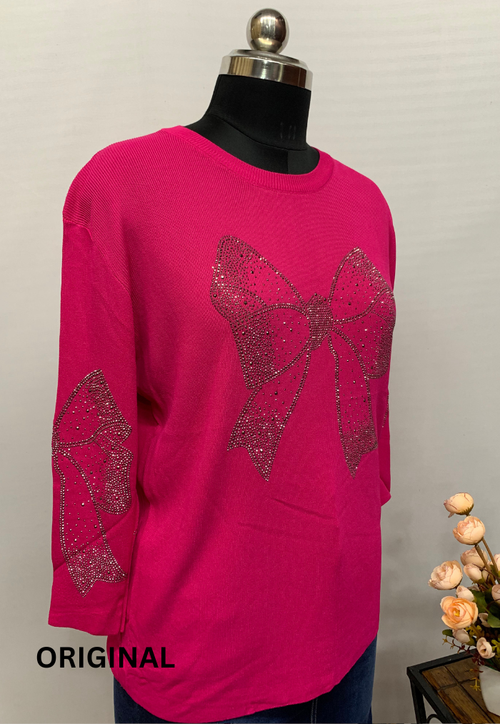 Rhinestone Bow Top