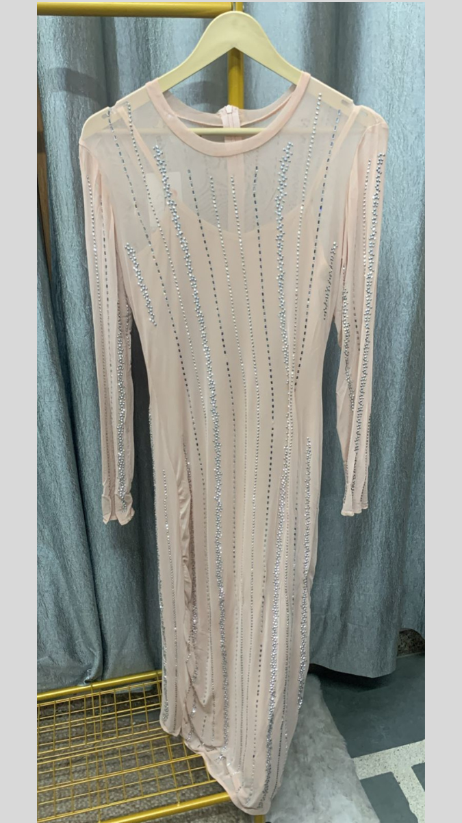 Rhinestone Designed Bodycon Dress FC2232