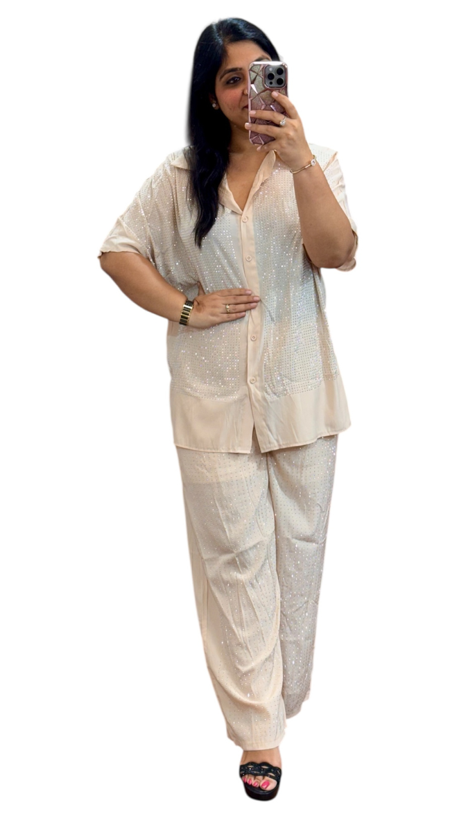 Rhinestone Designed Coord Set FC1918