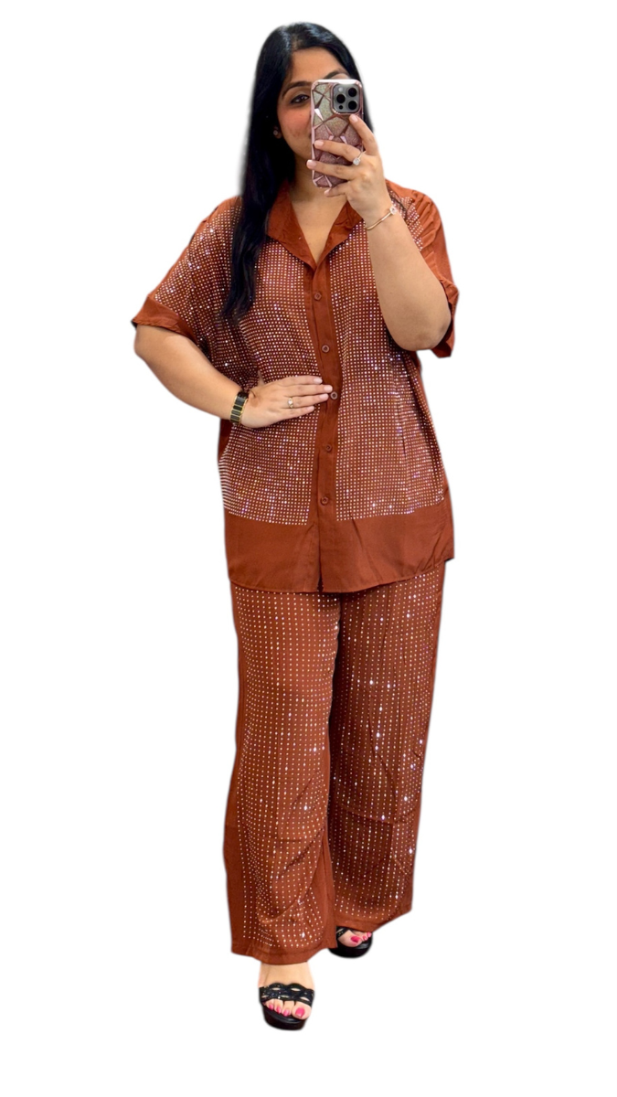 Rhinestone Designed Coord Set FC1918