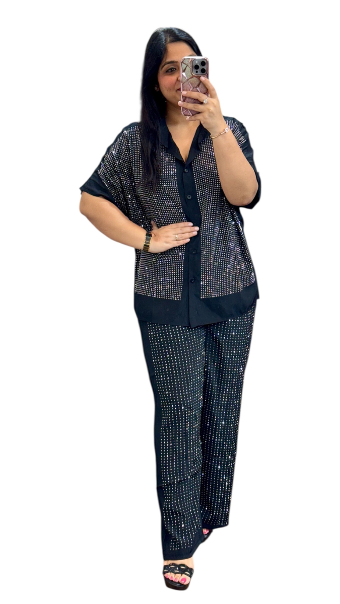 Rhinestone Designed Coord Set FC1918