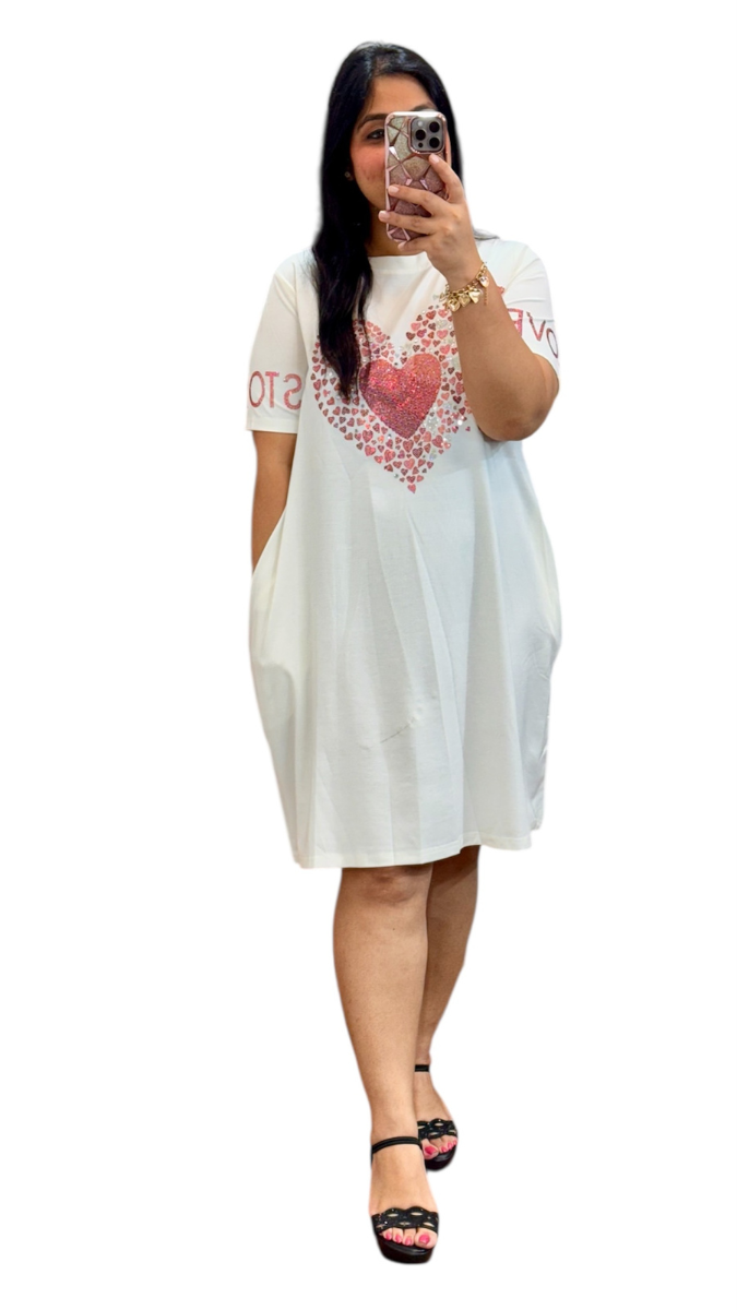Rhinestone Designed Midi Dress FC1915