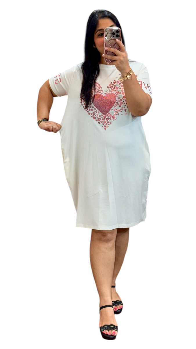 Rhinestone Designed Midi Dress FC1915