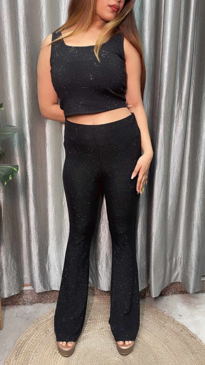 Rhinestone Embedded Jagging FC2142