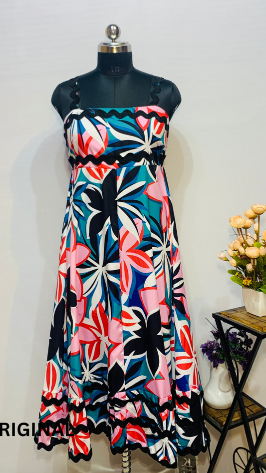 Rick Rack Floral Dress