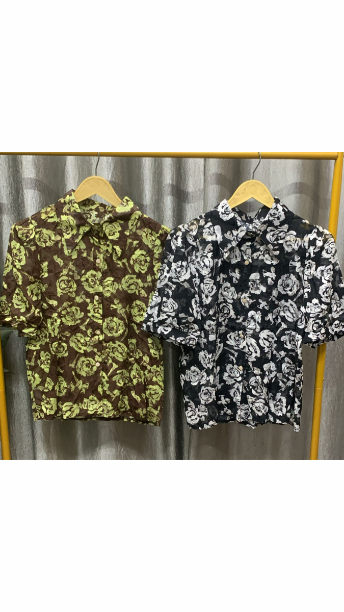 Rose Printed Half Sleeve Shirt FC2396