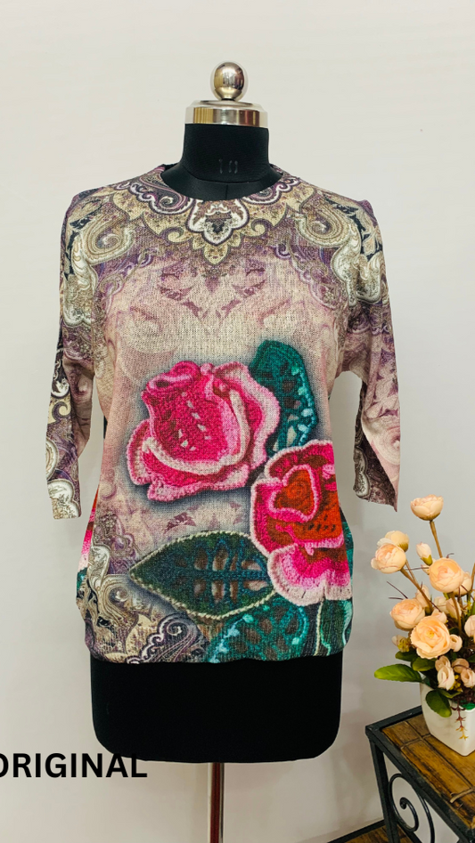 Rose Printed Top