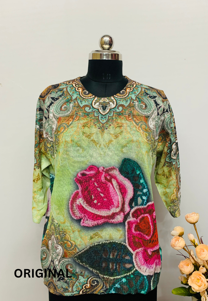 Rose Printed Top