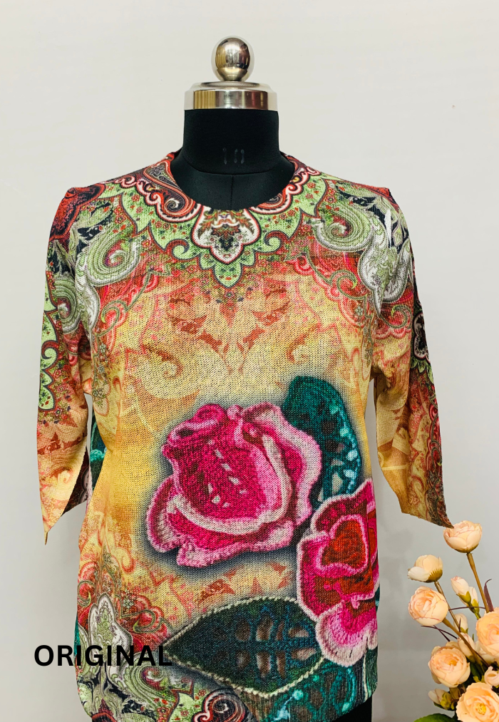 Rose Printed Top