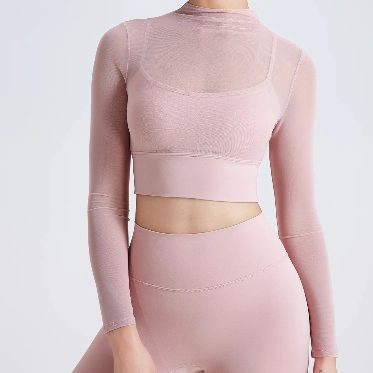 Round Neck Fitted Crop Top