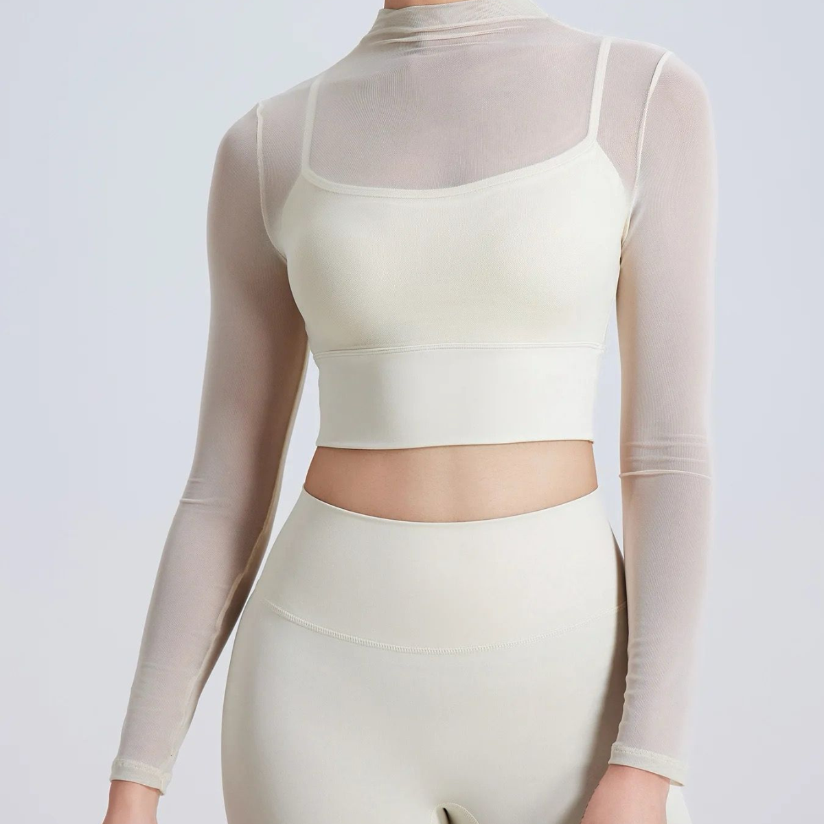 Round Neck Fitted Crop Top