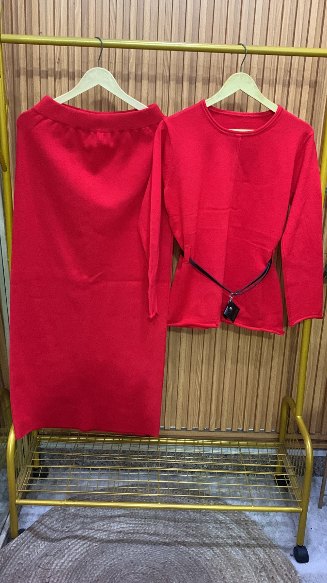 Round Neck Full Sleeve With A- Line Skirt Coord Set FC1991