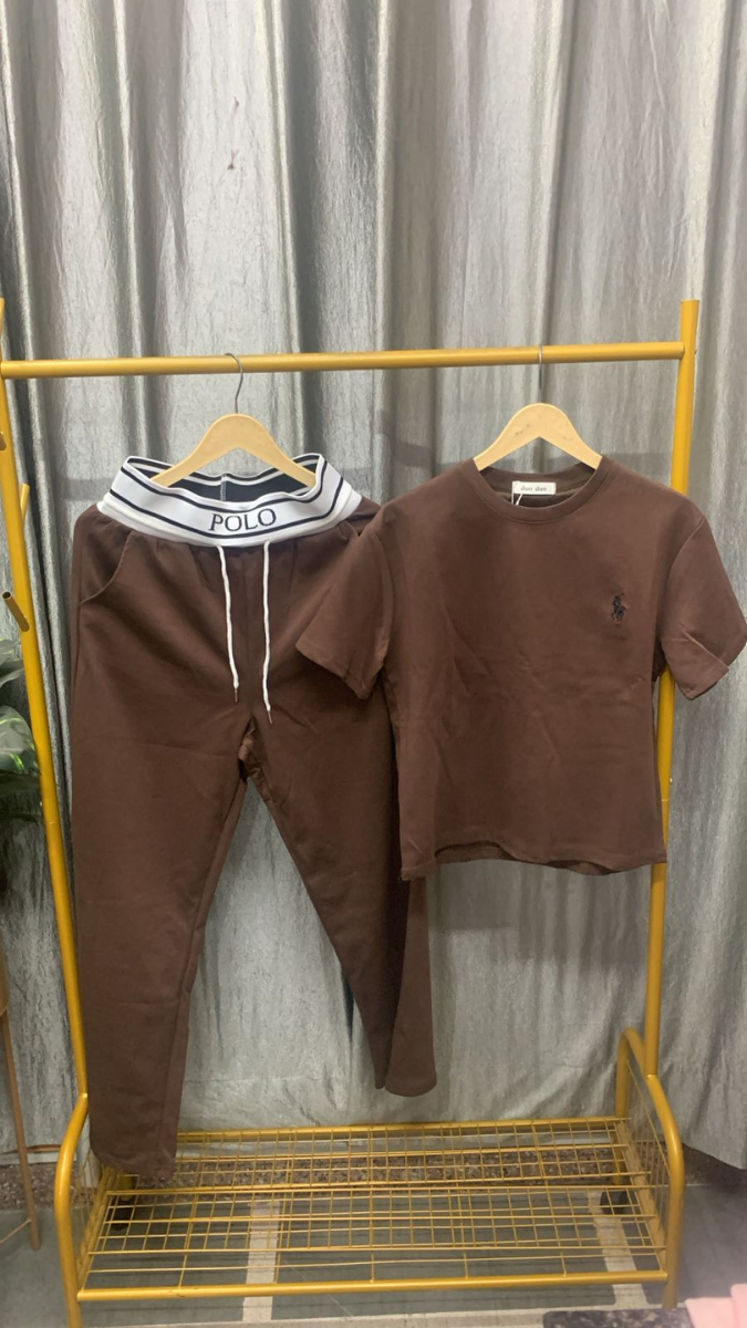 Round Neck Half Sleeve Top With Elastic Waist Pant Coord Set FC2481